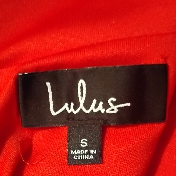 Lulu's Red Pleated Long Sleeve Sheath Dress - Picture 7 of 8